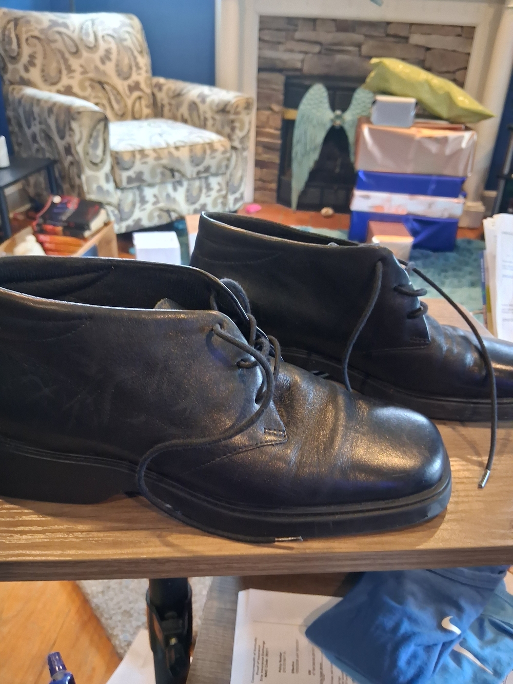 Vintage 90s Easy Spirit Anti-Gravity Black Leather Granny Ankle Boots - Size 8